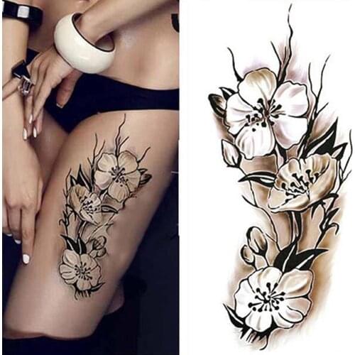 50% Hot Sale Unisex Waterproof Plum Blossom Flower Arm Leg Tattoo Sticker Temporary Body Art татуировки временные