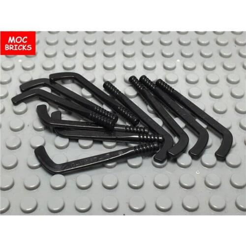 50pcs/lot MOC Bricks DIY Black Utensil Hockey Stick fit with 93559 Educational Building Blocks Assembly Action figure kids gift