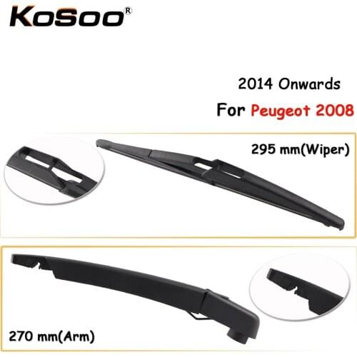 KOSOO Auto Rear Car Wiper Blade For Peugeot 2008,295mm 2014 Onwards Rear Window Windshield Wiper Blades Arm,Car Accessories