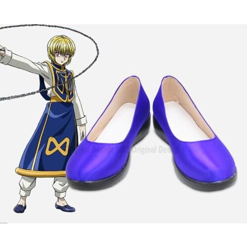 Hunter X Hunter Kurapika Blue Cosplay Shoes Boots Halloween Carnival Cosplay Costume Accessories