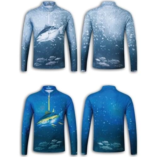 Long Sleeve Quick Dry Fishing Clothes Breathable Fishing Shirt Quick-Dry Stand Collar Fishing Jacket Anti-Wrinkle Fishing Wear