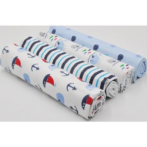 4Pcs/Pack Bebes Wrap 100% Cotton Car Swaddle Supersoft Flannel Receiving Baby Blanket Baby Bedsheet 76*76CM Baby Blankets