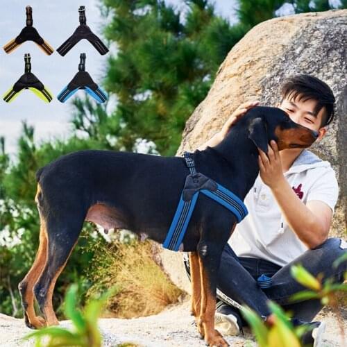 Breathable Pet Dog Reflective Ventilation Chest Strap Adjustable for Dogs Puppy Cat Pets Chest Strap Harness Leash 4 Colors