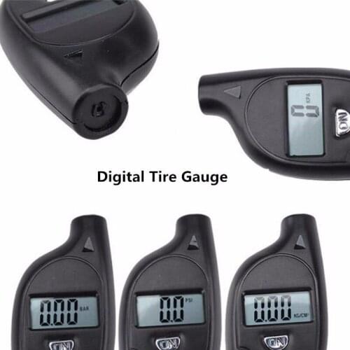 Kg/cm2 Wheels Gauge LCD Digital Tyre 6x3cm Tire Pressure Keychain Key Ring Kpa Bar Cell Battery Air