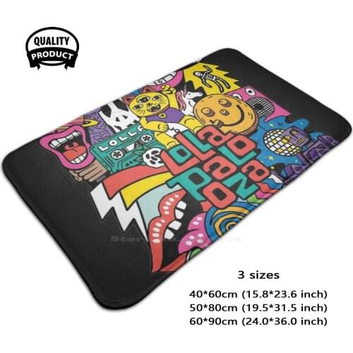 Lollapalooza Soft House Family Anti-Slip Mat Rug Carpet Event Music Music Event Event Idm Hip Hop Pop Urban Lifetime Best