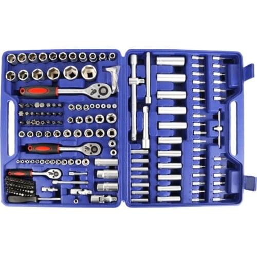 192pcs Ratchet Spanner Set Auto Repair Auto Insurance Vehicle Toolbox Sleeve Set 1/4 Inch Car Repair Kit Socket Repair Tool HWC