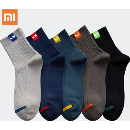 5 Pairs/lot Xiaomi Men Socks Ankle Short Socks Mens Solid Casual Thin Socks Breathable Cotton Sports Male Socks Soft Warmth Sox
