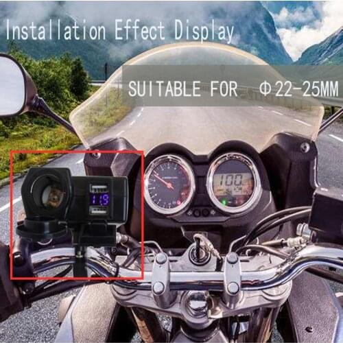 New Model Motorcycle Accessories Cigarette Lighter Socket Power 5V 4.2A Dual USB Charger 12V-24V for Motorcycle