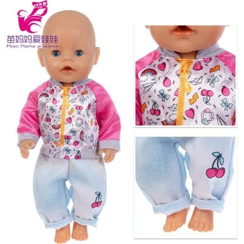 43cm Baby Doll Clothes Coat 18 Inch American Og Girl Doll Costume Jacket Jeans Pants