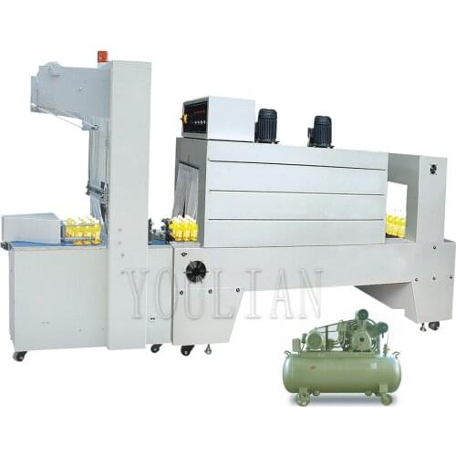 Semi auto PE Shrink Tunnel Machine BZJ5038B with BSE5040A shrink packaging machine ,sleeve wrapper with Shrink tunnel PE film