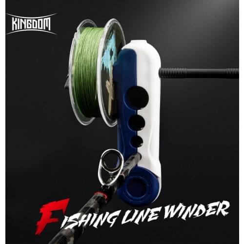 Kingdom Portable Fishing Line Winder Reel Spool Spooler Machine spinning Baitcasting Reel spool Spooling Station System Fishing