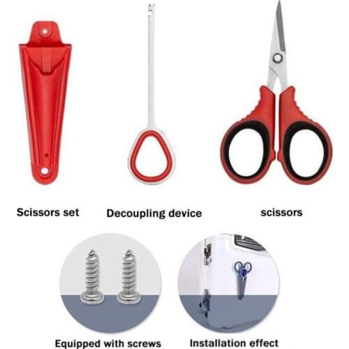 High-carbon Steel Three-in-one Fishing Scissor Hook, Fishing Line Scissors, Stainless Steel Fishing Box Accessories