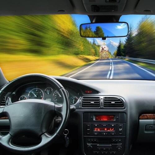 Cute Dog Lover Get in Sit Down Shut Up Hang on Car For Rear Ornament Hanging Decoration View Pendant Bag Keychain Mirror Ca W1A3