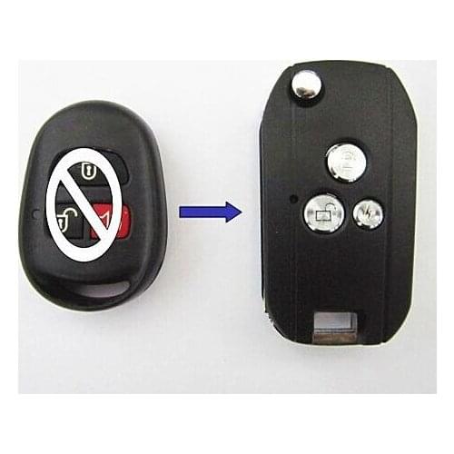 3 Buttons Blank modified flip folding remote key shell for Hyundai Rohens Coupe With Logo