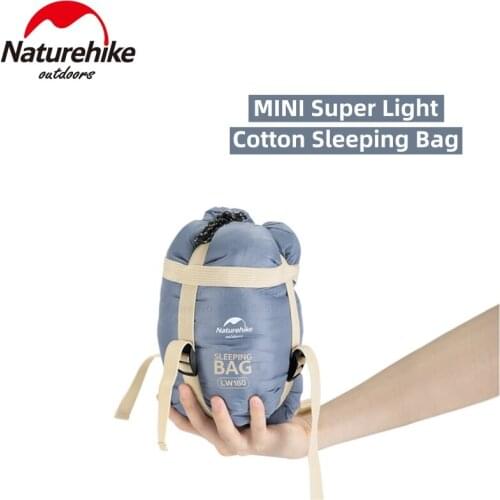 Naturehike Camping Sleeping Bag LW180 New Envelope Portable Outdoor Hiking Ultralight Waterproof Nature Hike Cotton Sleeping Bag