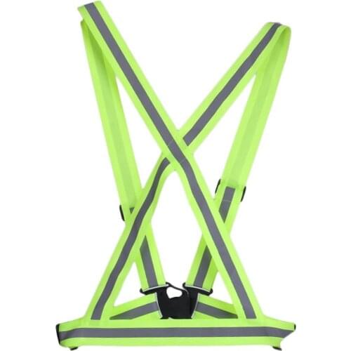Highlight Reflective Straps Night Work Security Running Cycling Safety Reflective Vest High Visibility Reflective Safety Jacket