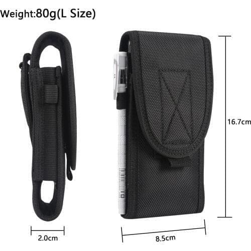 6.7 inch Tactical MOLLE Holster for Xiaomi Mi 11 Pro 10S Redmi Note 10S K40 Note 9 Pro Phone Belt Clip Pouch Holster Cover Case