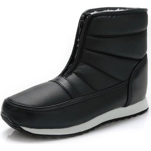 Warm Women Snow Boots Front Zipper Shoes Woman Easy Wearing Antiskid Home Winter Boot Comfortable Women Shoes XKD2147