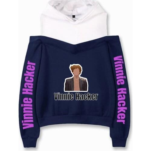 WAWNI Vinnie Hacker Off-Shoulder Hoodies Harajuku Sexy Women Casual Pullover Unique Hoodie Casual Tops New Hip Hop Sweatshirt