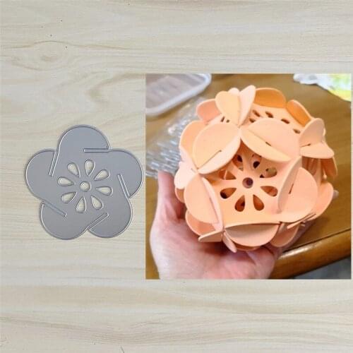 New Flower Ball Metal Cut Dies Stencils for Scrapbooking Stamp/Photo Album Decorative Embossing DIY Paper Cards
