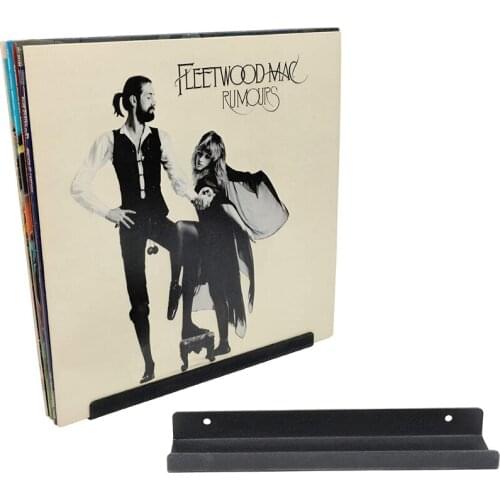 Vinyl Record Display Shelf,Metal Frame Wall Mounted Holder Stand with Self Adhesive for Record Album,Magazine 2Pcs