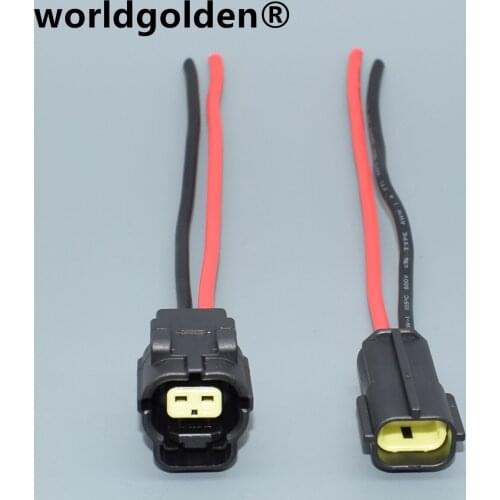 Worldgolden 1.8mm 2pin Waterproof Wire Connector Plug Car Auto Sealed Car Truck Connectors 174354-2 174352-2
