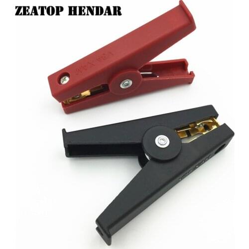 10Pcs High Quality Copper 100A Insulated Car Battery Test Lead Alligator Clip Clamp Connector