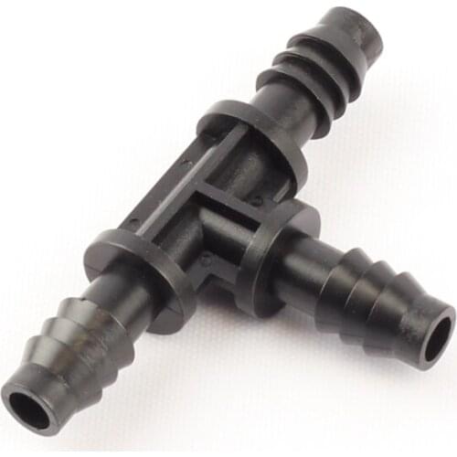 100 pcs 8/11mm or 9/12mm Micro Irrigation Hose Barbed Equal Tee Connector Farm Agricultural Irrigation Pipe T-Joint