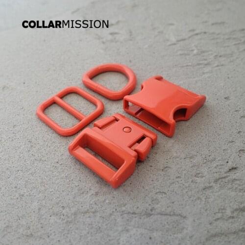 100pcs/lot(metal buckle+adjust buckle+D ring) DIY dog collar 20mm webbing accessory spray paint buckle set suppliesl 7 colours