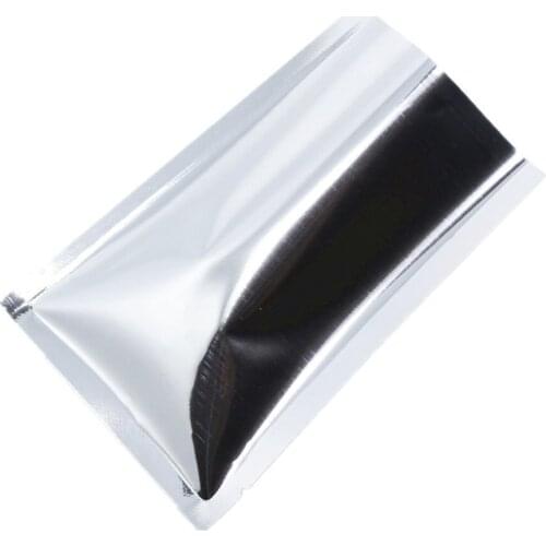 300Pcs Open Top Silver Aluminum Foil Grocery Retail Packaging Bag Vacuum Heat Seal Mylar Dried Fruit Tea Nuts Packing Bag