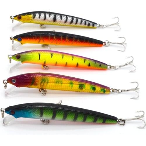 5pcs/lot 9.5cm 7.9g Artificial Bait Isca Laser Fishing Lure Minnow Pesca Hard Fishing Wobblers Crankbait Minnows 3D Eyes