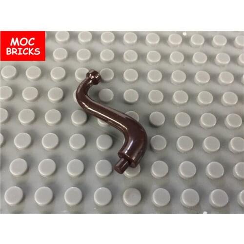 50pcs/lot MOC Bricks Dark Brown Animal Body Part Elephant Tail / Trunk fit with 43892 tree Building Blocks DIY Toys gift