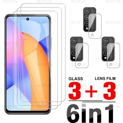 6in1 Camera Film for huawei honor 10x honor10x lite Front Tempered Glass screen protector for honor 10xlite 10 x lite xlite 10i