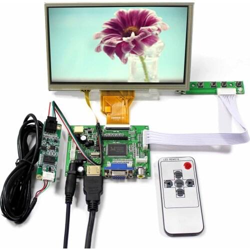 7inch 800x480 LCD Panel 7" AT070TN90 Touch Screen with Remote +Controller HD MI VGA 2AV LCD Driver Board