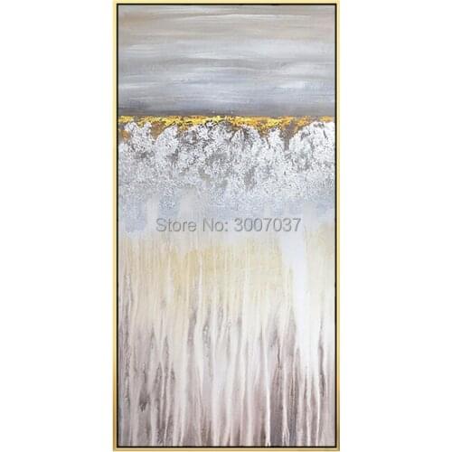 Abstract Oil Painting Canvas modern painting quadros caudros decoracion for Home Decor 100% Handmade Gold and brown Oil Painting