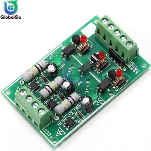 AC 220V 3 Channel Optocoupler Isolation Module 3 Way Isolated Board Testing Module No PCB Holder AC Detection Module