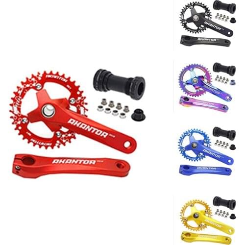 AKANTOR AK Mountain Bike Crankset Ultraligh Road Bicycle Crank Set 32T 170mm Crank Arm Bike Chain Wheel with BB Axis