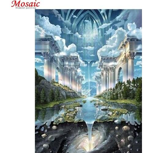 DIY Diamond Painting Landscape Forest Castle Cross Stitch Mosaic Daimond Painting Scenery Full Square Home Decor Gift