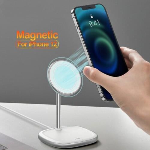 Wireless Charger Magnetic Desktop Phone Stand For iPhone 12 Pro Max Phone Holder Wireless Charger For iPhone 12 Mini