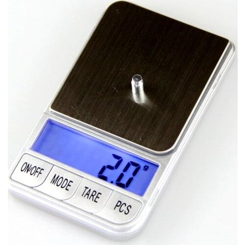 2000g 0.1g Silver Digital Pocket Scale 2kg 0.1 Electronic Jewelry Scales Food Kitchen Balance Weight Blue Backlight +7 Units