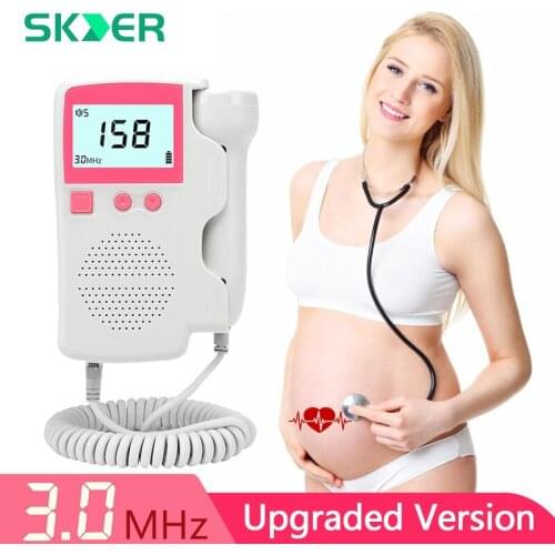 Monitor Doppler Fetal Heartbeat Detector Women Babies Care Stethoscope Household Portable for Pregnant Pulse Meter No Radiation