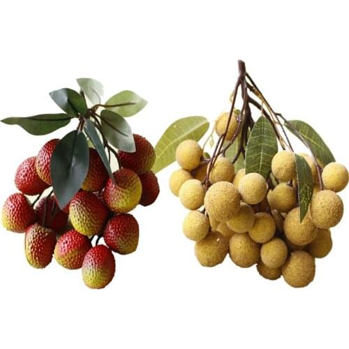 Artificial Fruit Longan Simulation Fruits Decorative Plastic Solid Cabinet Home Decor Party Fake Fruit Model Mold Photo Prop