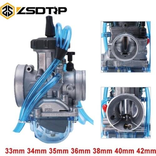 ZSDTRP 1PC Motorcycle 33 34 35 36 38 40 42mm PWK KEIHIN Carburetor Carb with Power Jets For Motorbike Motocross Pit Bike