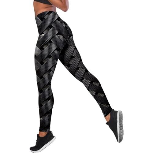 CLOOCL Iron Armor Weave Print Leggings Women High Waist Hip Hop Leggins Push Up 3D Workout Elastic Fitness Pants