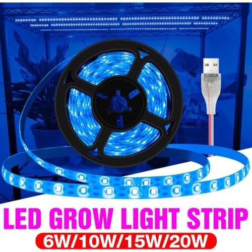 USB Grow Lamp Strip 0.5M 1M 2M 3M Indoor Plant Light LED Full Spectrum Phyto Growth Lamp For Flower Hydroponics System Lampara