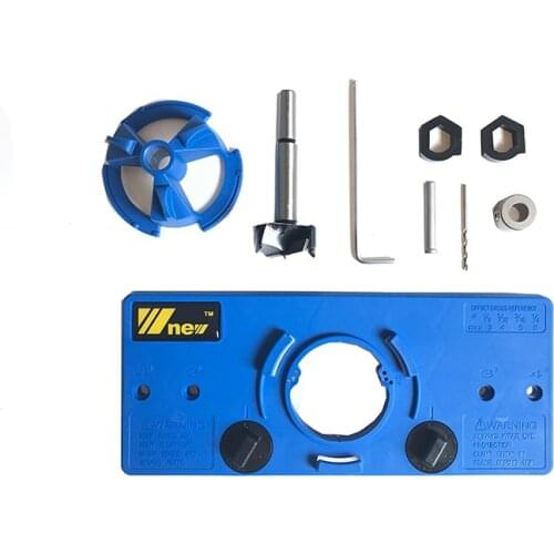 35MM Cup Style Hinge Boring Jig Drill Guide Set Door Hole Template For Woodworking Tools DIY Concealed Dowel Jig