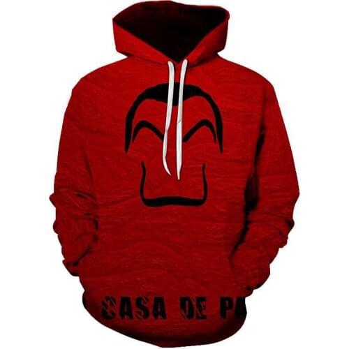 2021 new House Of Paper Sweatshirt La Casa De Papel 3D Print hoodie Casual cool hoodies High Quality Sportswear Funny jacket
