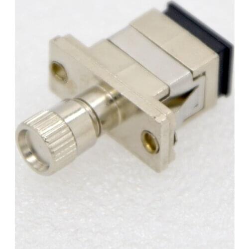 1 Pcs NEW Fiber Optic Adapter Connector SMA-SC Metal Adapter Fiber Optic Flange Coupler Special