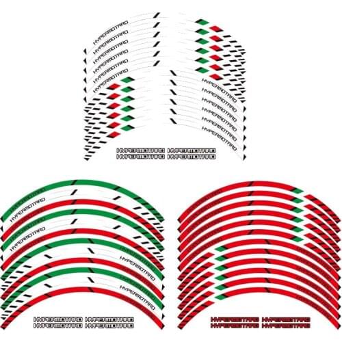 New high quality 12 Pcs Fit Motorcycle Wheel Sticker stripe Reflective Rim For Ducati HYPERMOTARD 1100SEVOSP 796 821821SP 939