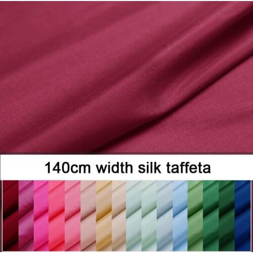 Solid color silk double palace fabric silk taffeta fabric royal blue skin taro brown bean green sauce red green and blue color